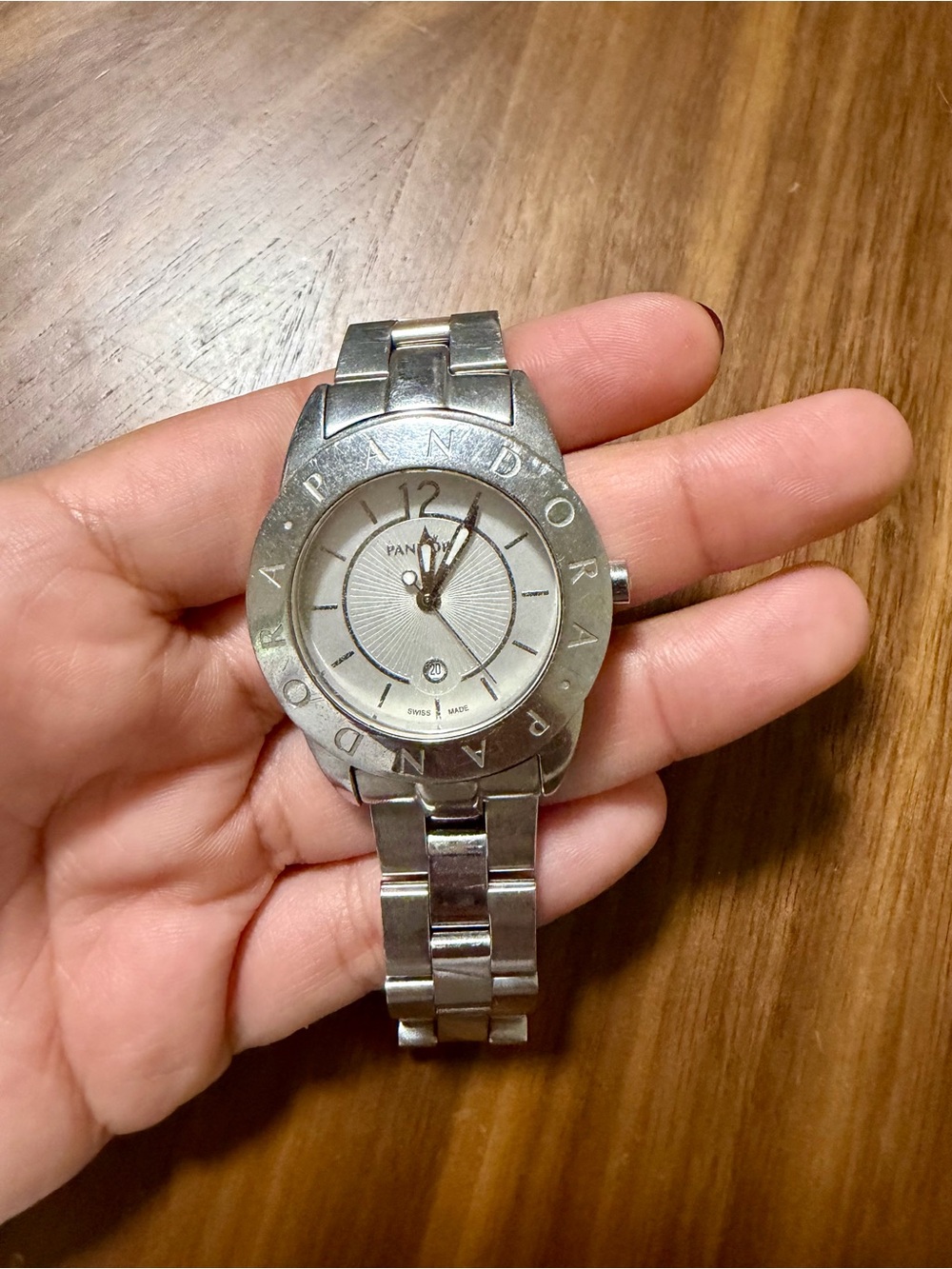 Authentic Pandora Magine Watch – Stainless Steel, White Dial